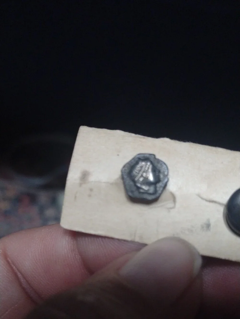 Vintage / Antique Collar Button / Collar Stud Set with a Connecting Chain